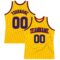 Custom Gold Royal-Red Authentic Throwback Basketball Jersey