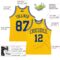 Custom Gold Royal-White Authentic Throwback Basketball Jersey