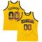 Custom Gold Vintage USA Flag-Black Authentic Throwback Basketball Jersey
