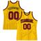Custom Gold Black Pinstripe Maroon Authentic Basketball Jersey