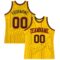 Custom Gold Black Pinstripe Black-Orange Authentic Basketball Jersey