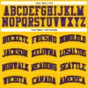 Custom Gold Black Pinstripe Purple Authentic Basketball Jersey