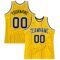 Custom Gold Navy Pinstripe Navy-White Authentic Basketball Jersey