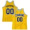 Custom Gold Navy Pinstripe Navy-Light Blue Authentic Basketball Jersey