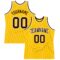 Custom Gold White Pinstripe Brown Authentic Basketball Jersey
