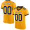 Gold0414 Custom Gold Black-White Mesh Authentic Football Jersey