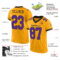 Gold0415-1 Custom Gold Purple-Black Mesh Authentic Football Jersey