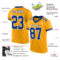 Gold0418-1 Custom Gold Royal-White Mesh Authentic Football Jersey