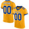 Gold0418 Custom Gold Royal-White Mesh Authentic Football Jersey