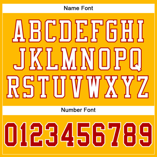 Custom Gold Red-White Mesh Authentic Football Jersey