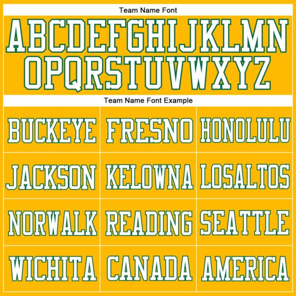 Custom Gold Kelly Green-White Mesh Authentic Football Jersey