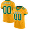 Gold0423 Custom Gold Kelly Green-White Mesh Authentic Football Jersey