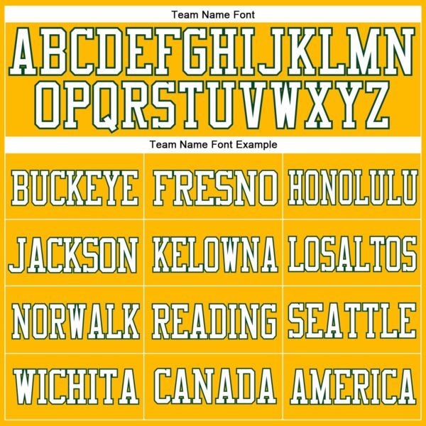 Custom Gold Green-White Mesh Authentic Football Jersey