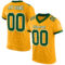 Gold0424 Custom Gold Green-White Mesh Authentic Football Jersey
