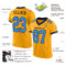 Gold0425-1 Custom Gold Powder Blue-Navy Mesh Authentic Football Jersey