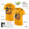 Gold0427-1 Custom Gold Vintage USA Flag-Black Mesh Authentic Football Jersey