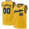 Custom Gold Blue-Navy Authentic Throwback Basketball Jersey