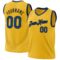 Custom Gold Blue-Black Authentic Throwback Basketball Jersey