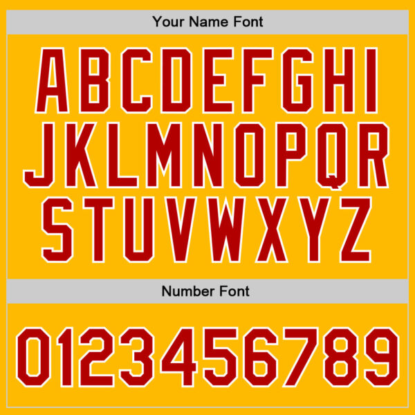 Custom Gold Red-White Authentic Throwback Basketball Jersey