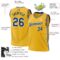 Custom Gold Royal-White Authentic Throwback Basketball Jersey