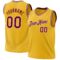 Custom Gold Maroon-White Authentic Throwback Basketball Jersey