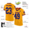 Gold0564-1 Custom Gold Royal-Red Mesh Authentic Throwback Football Jersey