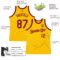 Custom Gold Maroon Authentic Throwback Basketball Jersey