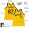 Custom Gold Navy Authentic Throwback Basketball Jersey