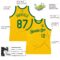 Custom Gold Kelly Green Authentic Throwback Basketball Jersey