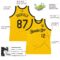 Custom Gold Black Authentic Throwback Basketball Jersey