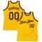 Custom Gold Brown Authentic Throwback Basketball Jersey