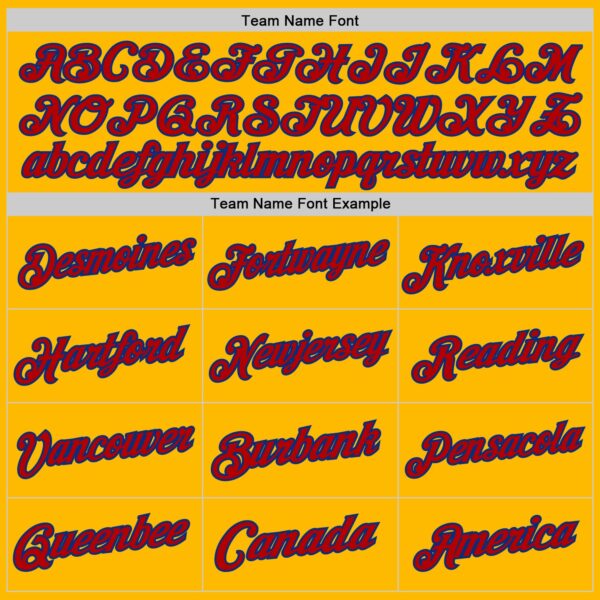 Custom Gold Red-Royal Authentic Throwback Basketball Jersey