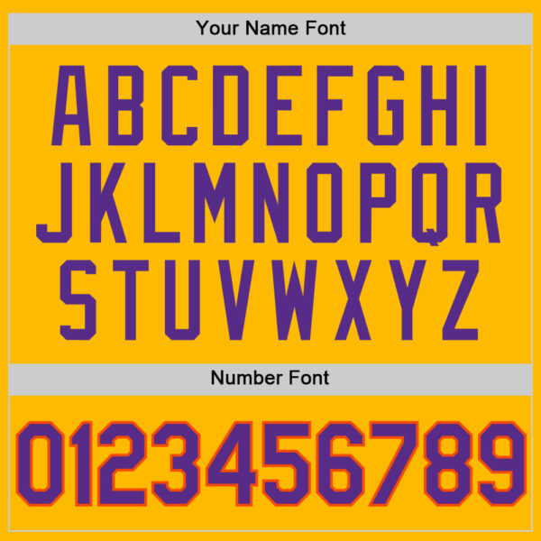 Custom Gold Purple-Orange Authentic Throwback Basketball Jersey