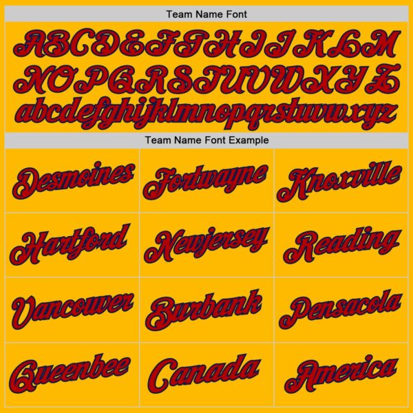 Custom Gold Red-Navy Authentic Throwback Basketball Jersey