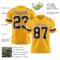 Gold0639-2 Custom Gold Nvay-White Authentic Football Jersey