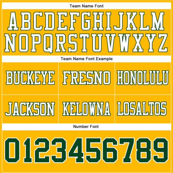 Custom Gold Green-White Authentic Football Jersey