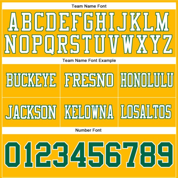 Custom Gold Kelly Green-White Authentic Football Jersey