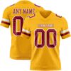 Custom Gold Cardinal-White Authentic Football Jersey