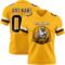 Gold0647-1 Custom Gold Brown-White Authentic Football Jersey