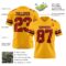 Gold0650-2 Custom Gold Red-Navy Authentic Football Jersey