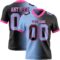 Custom Black Light Blue-Pink Authentic Gradient Fashion Football Jersey