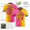 Gradient0286-1 Custom Yellow Pink-Black Authentic Gradient Fashion Football Jersey
