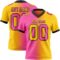 Gradient0286 Custom Yellow Pink-Black Authentic Gradient Fashion Football Jersey