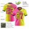 Gradient0287-1 Custom Neon Yellow Pink-Black Authentic Gradient Fashion Football Jersey