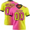 Gradient0287 Custom Neon Yellow Pink-Black Authentic Gradient Fashion Football Jersey