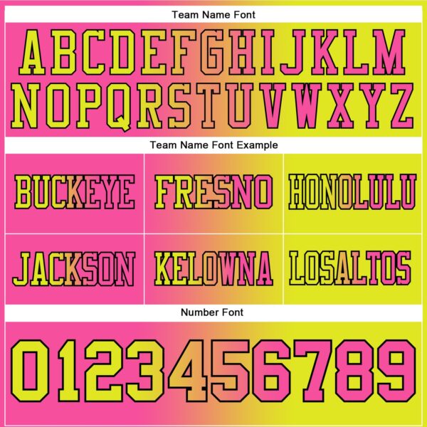 Custom Neon Yellow Pink-Black Authentic Gradient Fashion Football Jersey