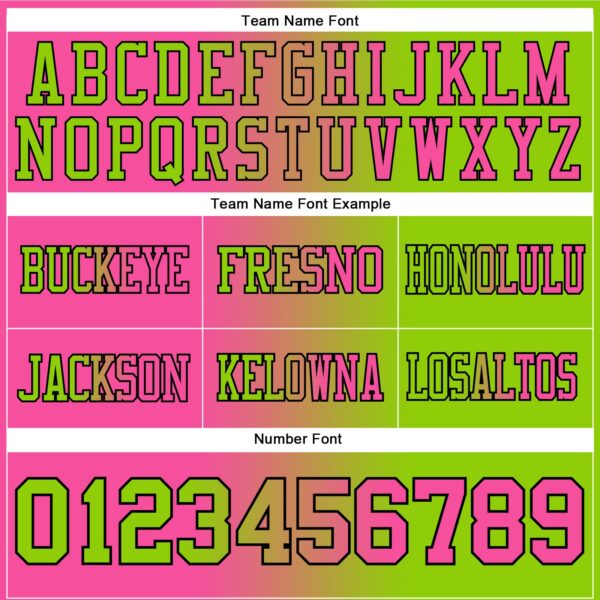 Custom Neon Green Pink-Black Authentic Gradient Fashion Football Jersey
