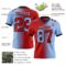 Gradient0297-1 Custom Light Blue Red-Black Authentic Gradient Fashion Football Jersey