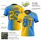 Gradient0301-1 Custom Powder Blue Yellow-Black Authentic Gradient Fashion Football Jersey
