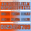 Custom Light Blue Orange-Black Authentic Gradient Fashion Football Jersey